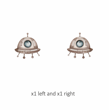Alien Breed Spaceship Round Window Brown Vinyl Decal Sticker
