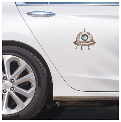 Alien Breed Spaceship Round Window Brown Vinyl Decal Sticker