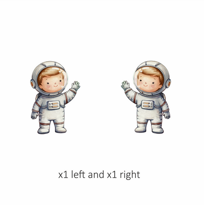 Astronaut Child Character White Suit Vinyl Decal Sticker