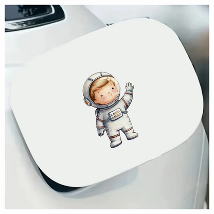 Astronaut Child Character White Suit Vinyl Decal Sticker