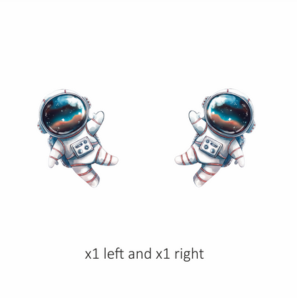 Astronaut Cartoon Space Blue Suit Vinyl Decal Sticker