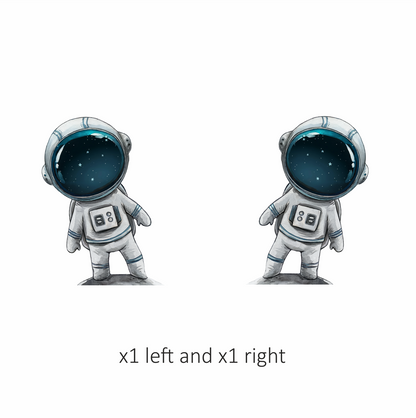 Astronaut Character With Blue Helmet Vinyl Decal Sticker