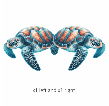 Sea Turtle Blue Shell Ocean Vinyl Decal Sticker