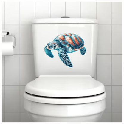 Sea Turtle Blue Shell Ocean Vinyl Decal Sticker