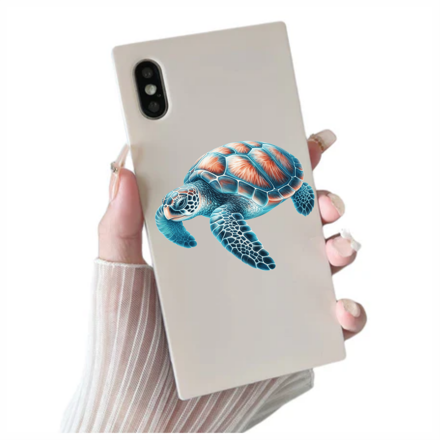 Sea Turtle Blue Shell Ocean Vinyl Decal Sticker