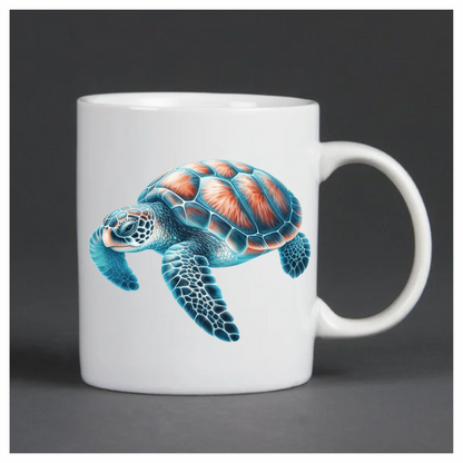 Sea Turtle Blue Shell Ocean Vinyl Decal Sticker