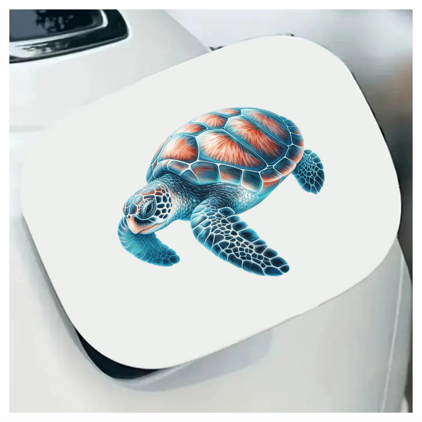 Sea Turtle Blue Shell Ocean Vinyl Decal Sticker