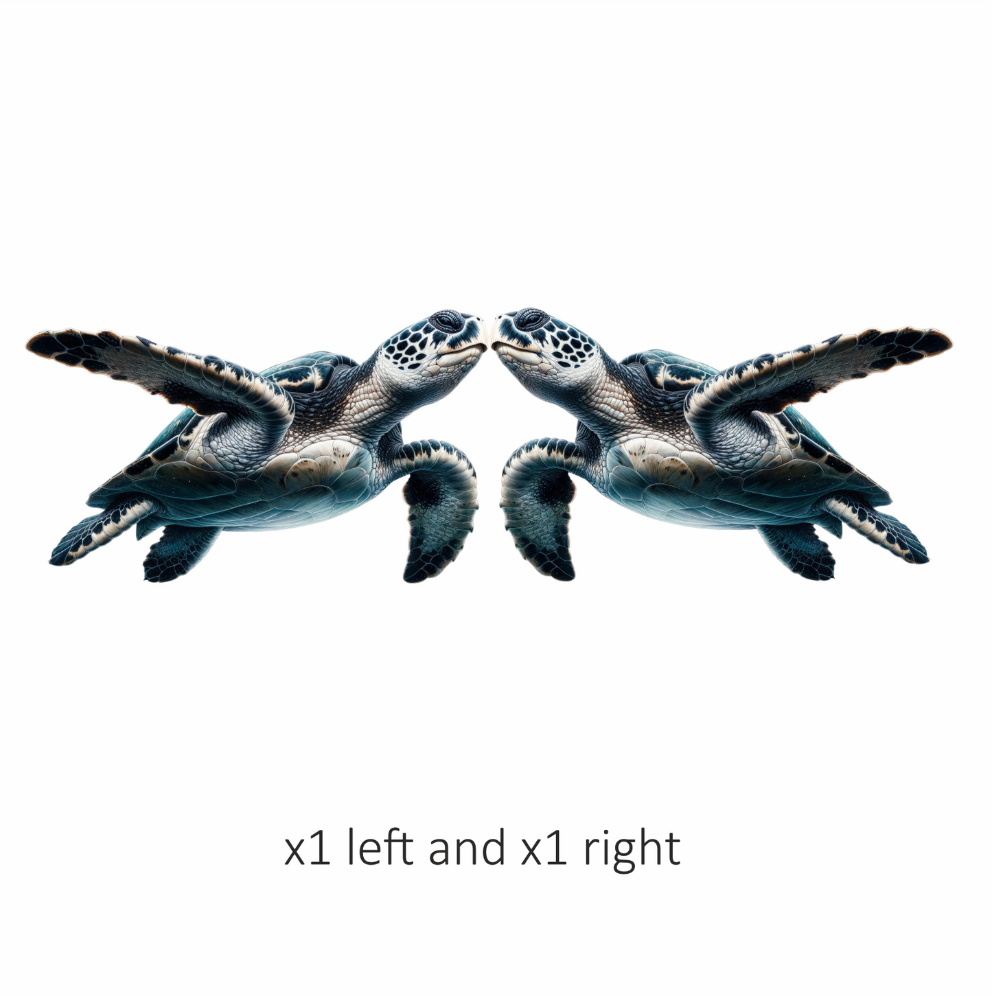 Sea Turtle With Blue Shell Vinyl Decal Sticker