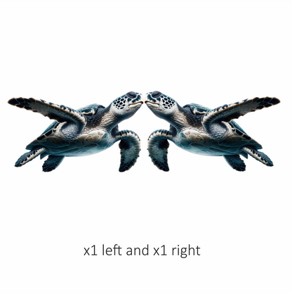 Sea Turtle With Blue Shell Vinyl Decal Sticker