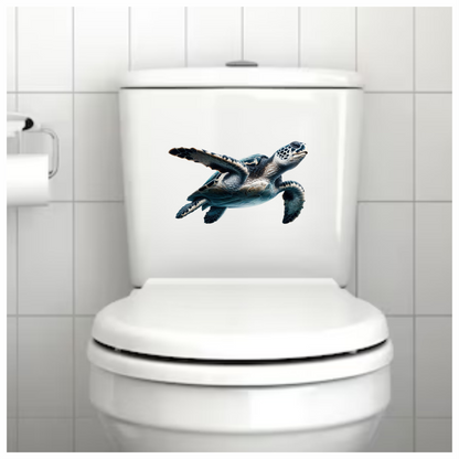 Sea Turtle With Blue Shell Vinyl Decal Sticker