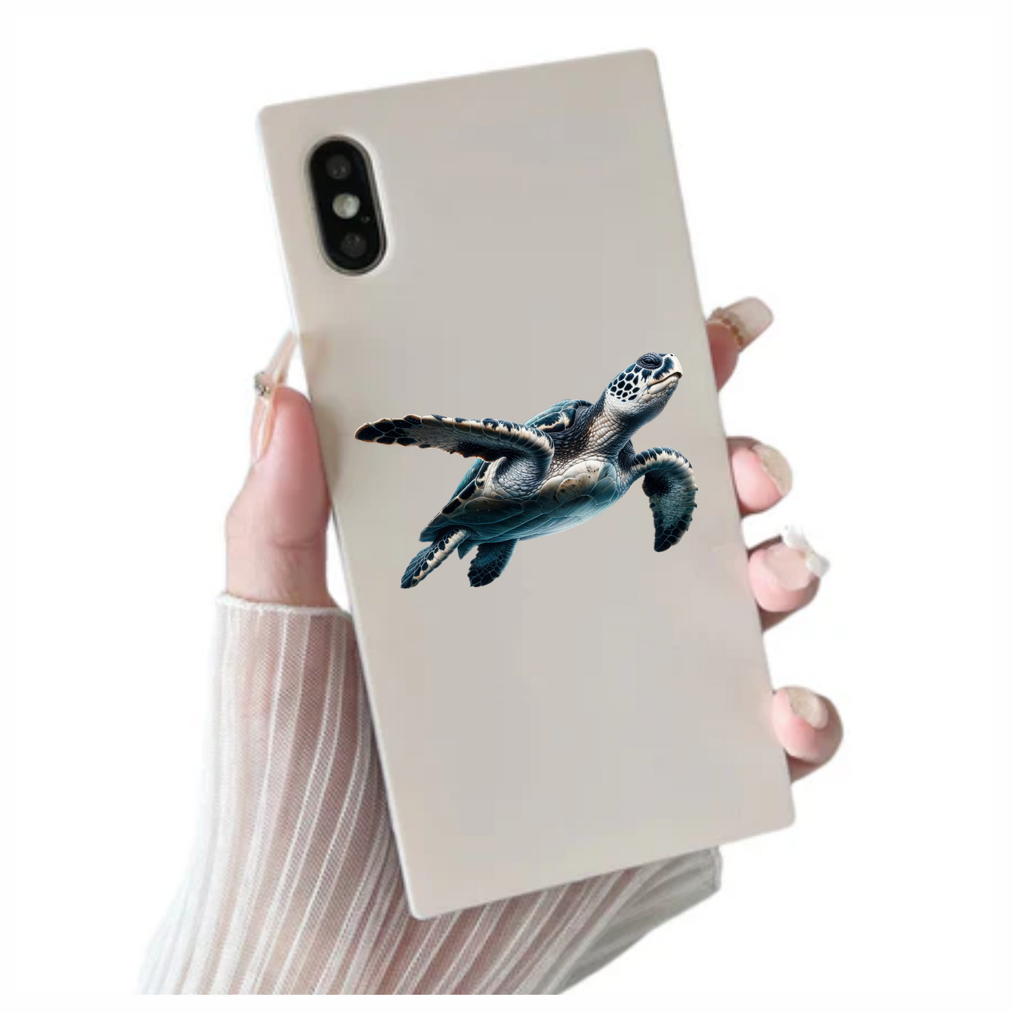 Sea Turtle With Blue Shell Vinyl Decal Sticker