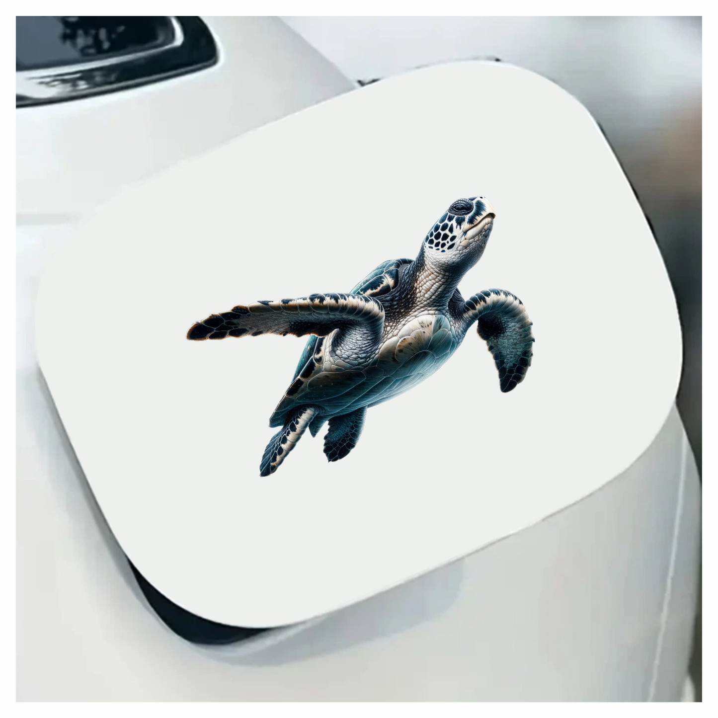 Sea Turtle With Blue Shell Vinyl Decal Sticker