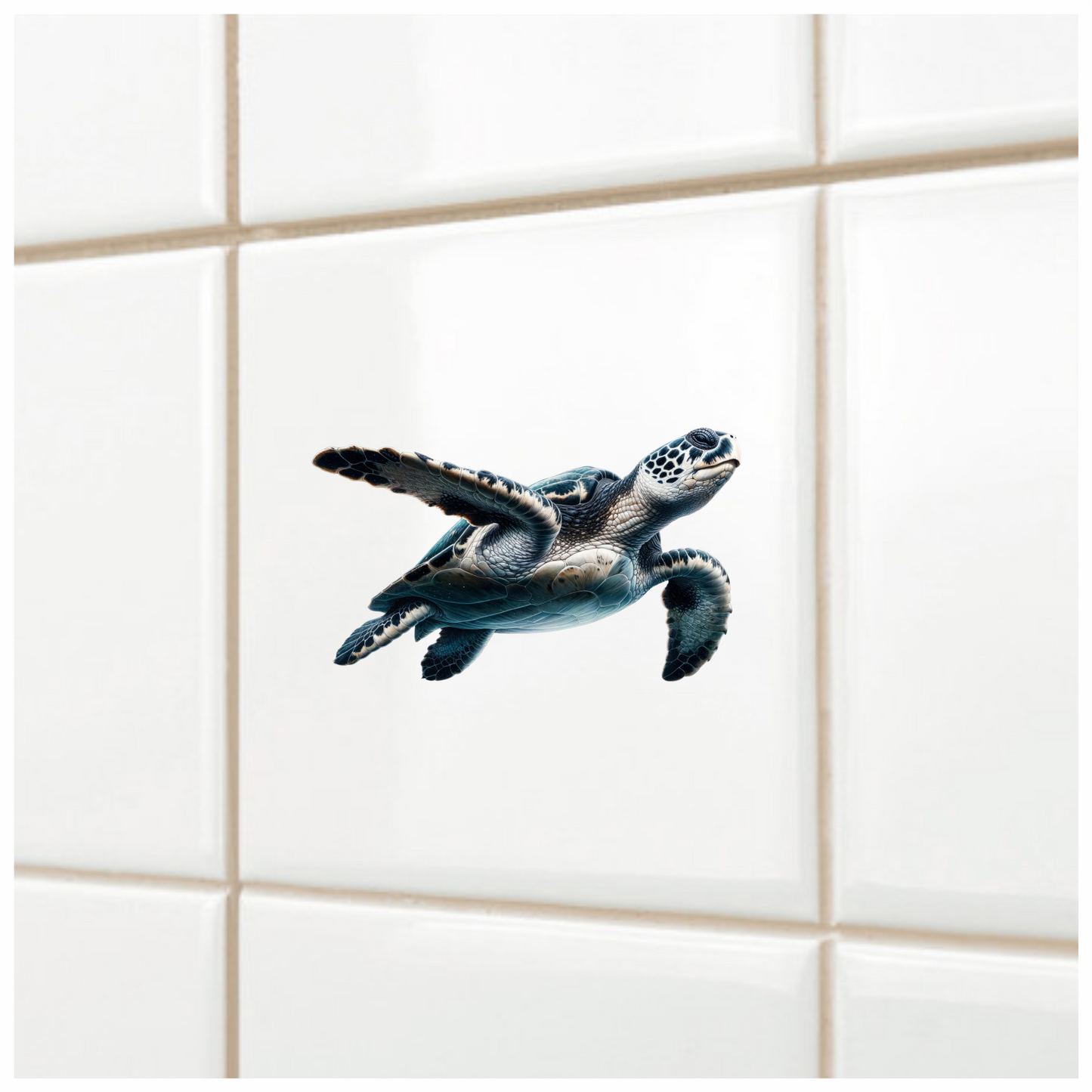 Sea Turtle With Blue Shell Vinyl Decal Sticker