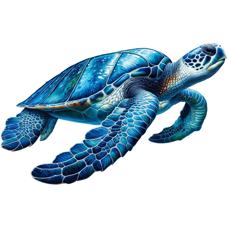 Colorful turtle illustration on a white background vinyl sticker