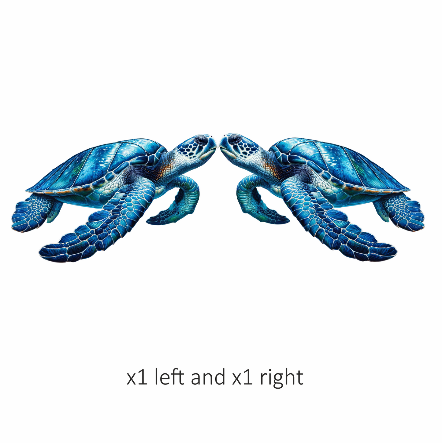 Sea Turtle Blue Shell Graceful Swim Vinyl Decal Sticker