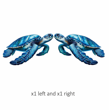 Sea Turtle Blue Shell Graceful Swim Vinyl Decal Sticker