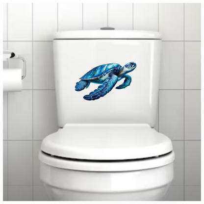 Sea Turtle Blue Shell Graceful Swim Vinyl Decal Sticker