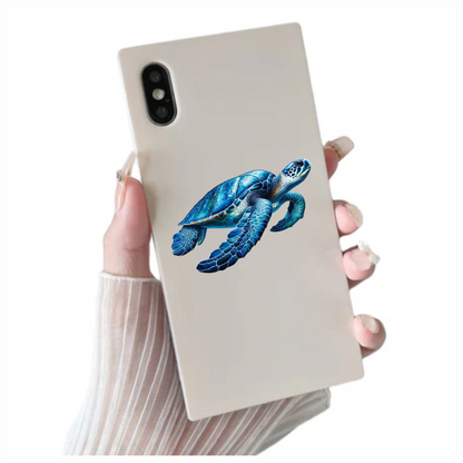 Sea Turtle Blue Shell Graceful Swim Vinyl Decal Sticker
