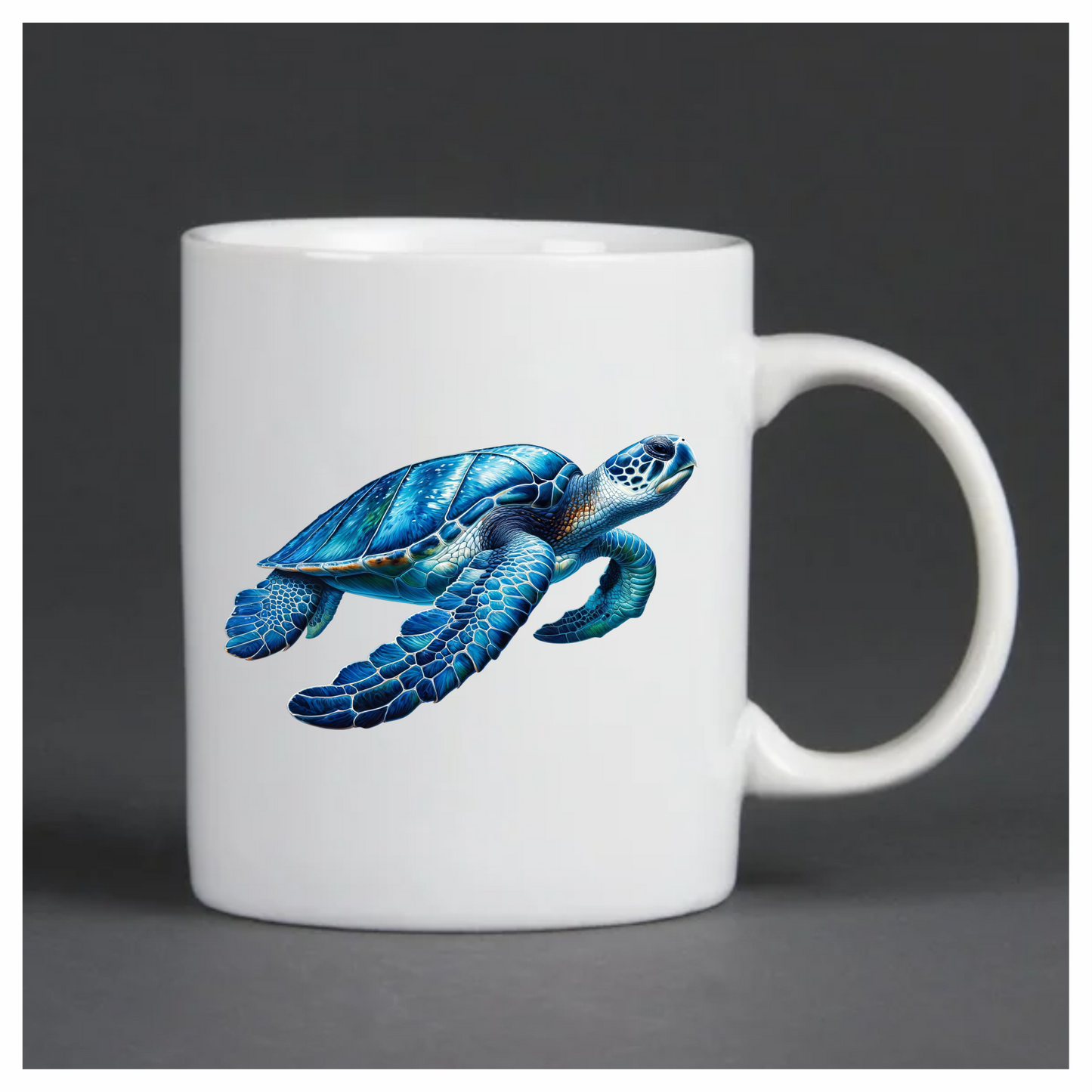 Sea Turtle Blue Shell Graceful Swim Vinyl Decal Sticker