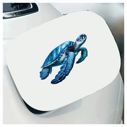 Sea Turtle Blue Shell Graceful Swim Vinyl Decal Sticker