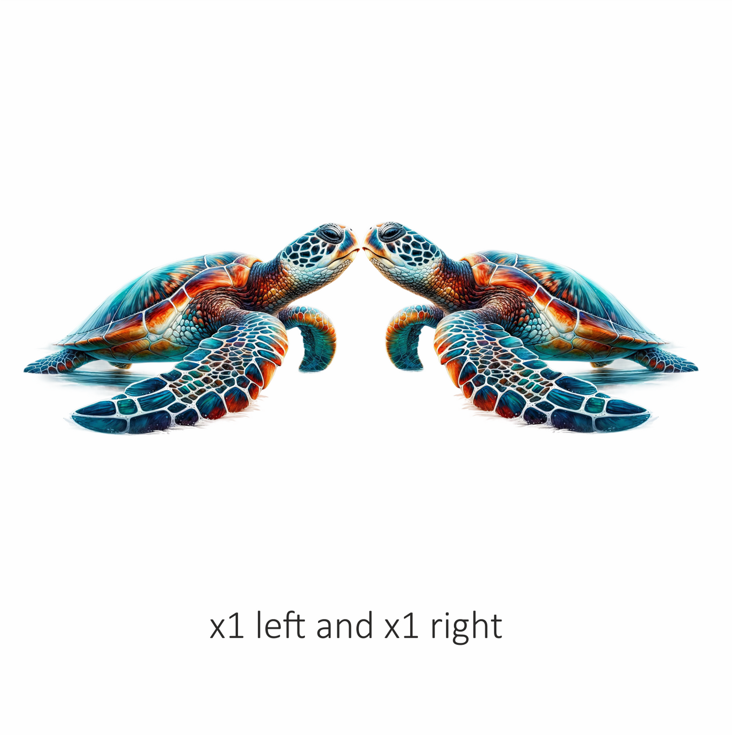 Sea Turtle Ocean Blue Swimming Graceful Vinyl Decal Sticker