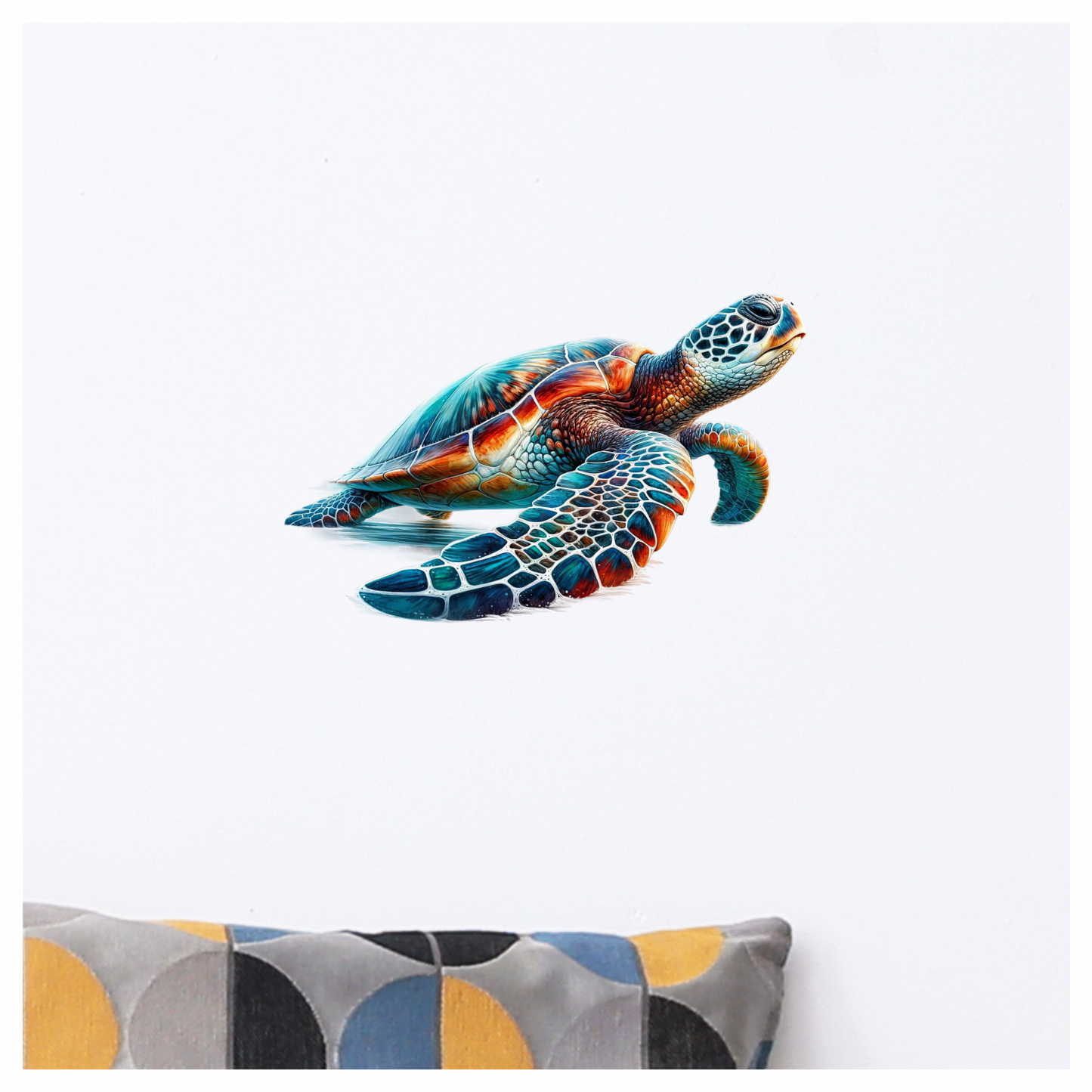Sea Turtle Ocean Blue Swimming Graceful Vinyl Decal Sticker