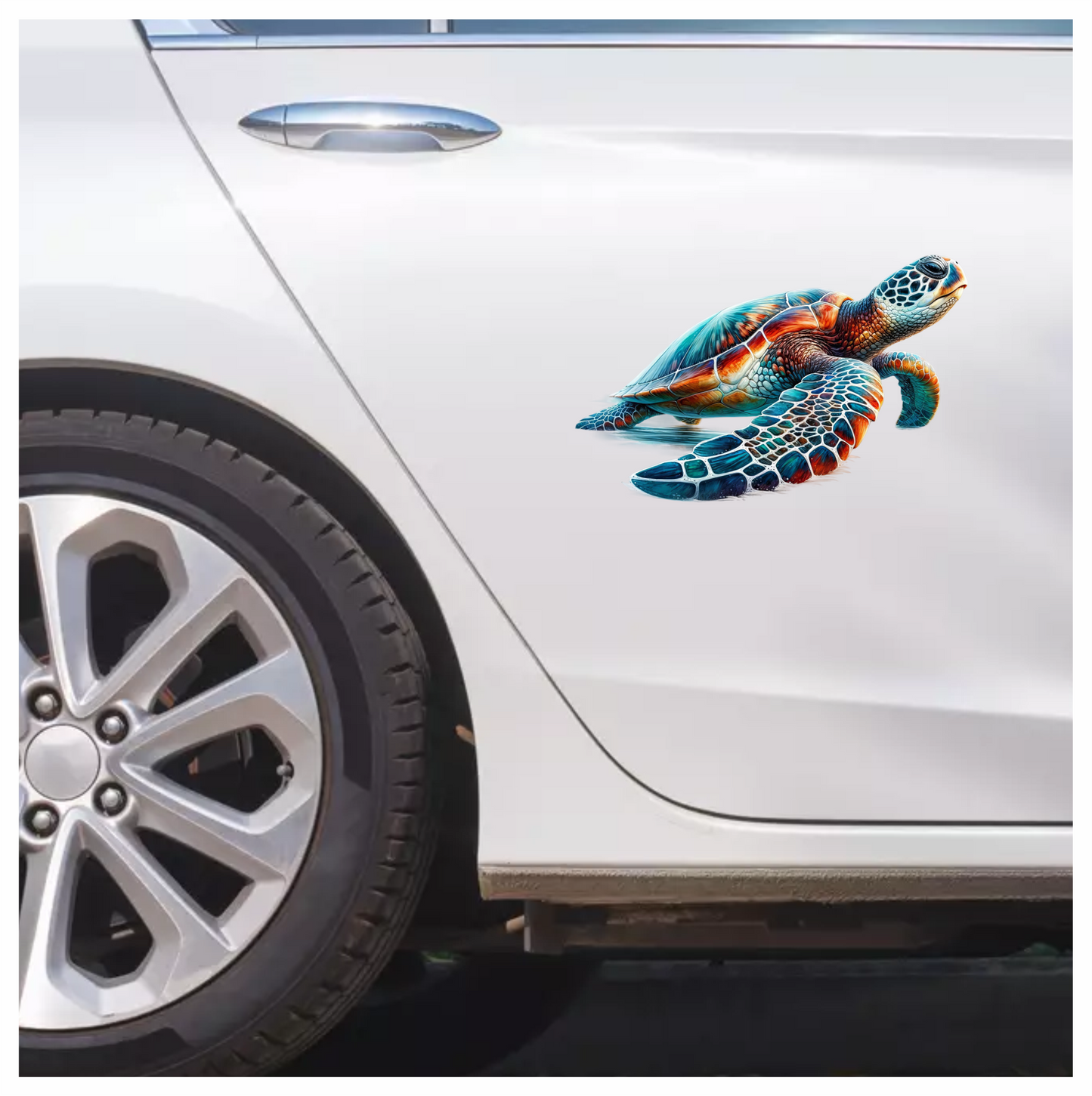 Sea Turtle Ocean Blue Swimming Graceful Vinyl Decal Sticker