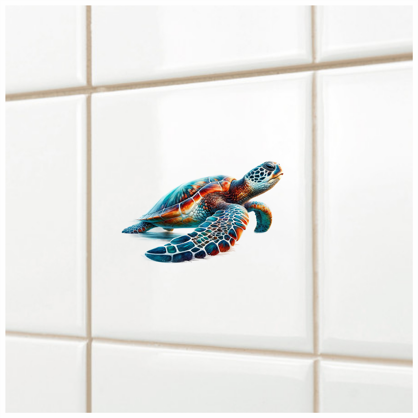 Sea Turtle Ocean Blue Swimming Graceful Vinyl Decal Sticker