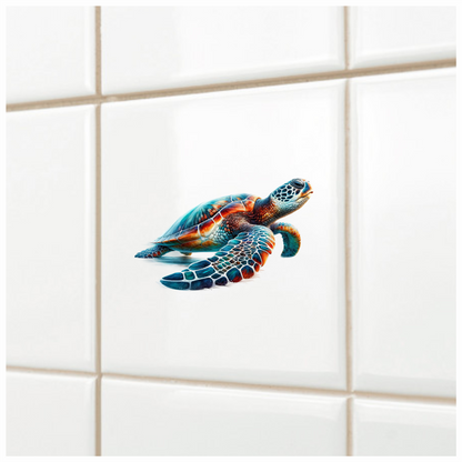 Sea Turtle Ocean Blue Swimming Graceful Vinyl Decal Sticker