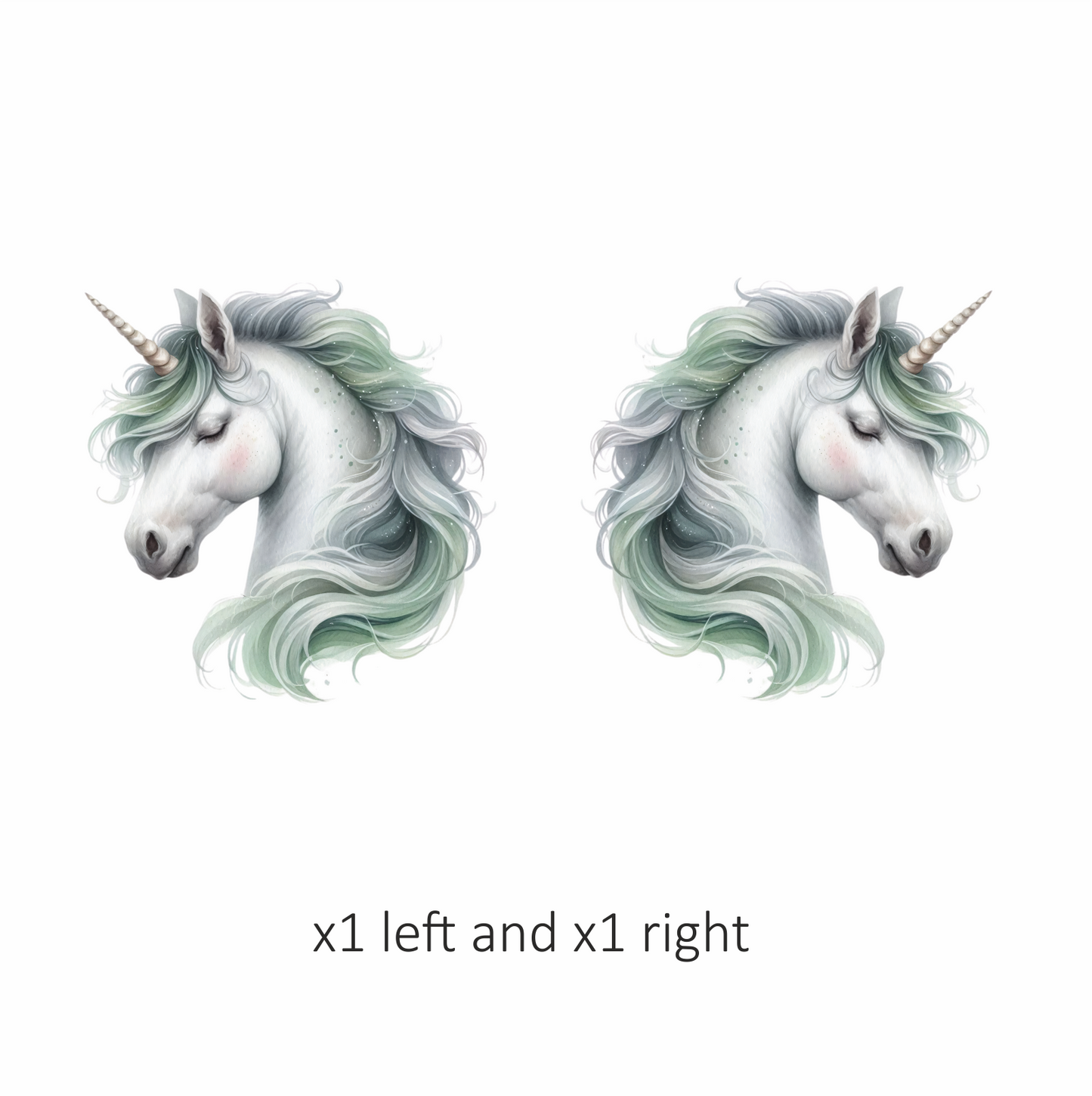Unicorn Horse White Pastel Mane Vinyl Decal Sticker
