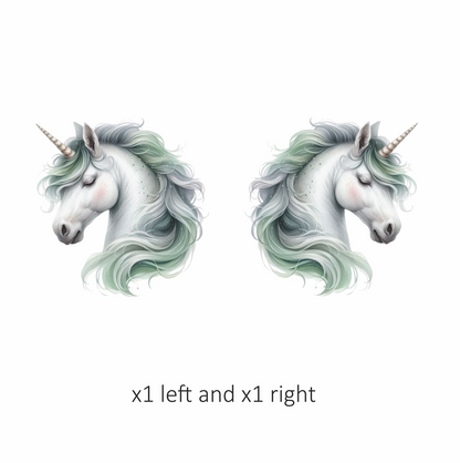 Unicorn Horse White Pastel Mane Vinyl Decal Sticker