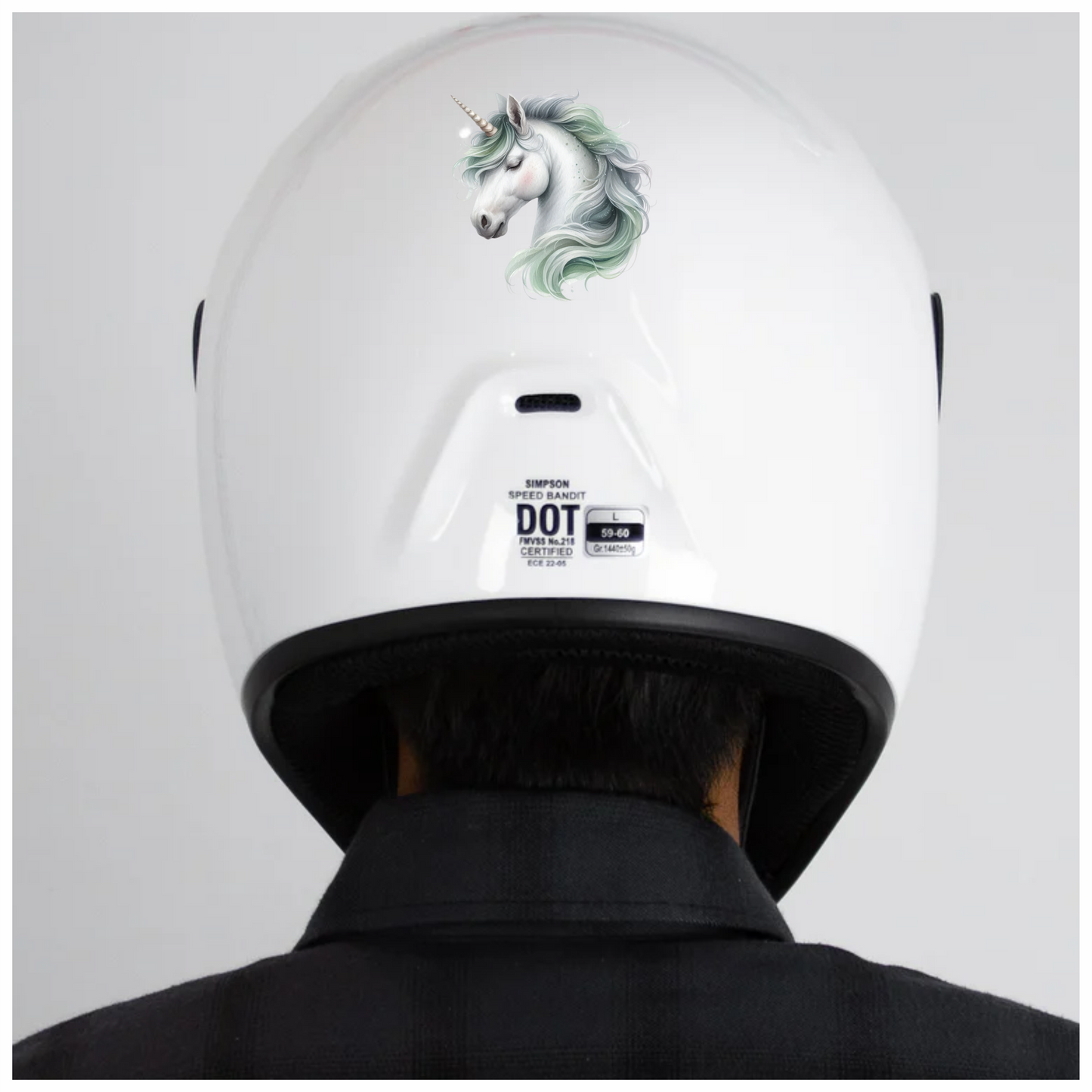 Unicorn Horse White Pastel Mane Vinyl Decal Sticker