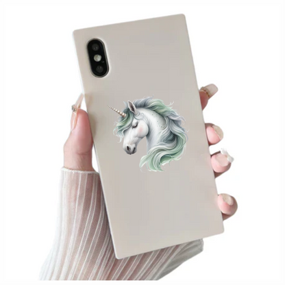 Unicorn Horse White Pastel Mane Vinyl Decal Sticker