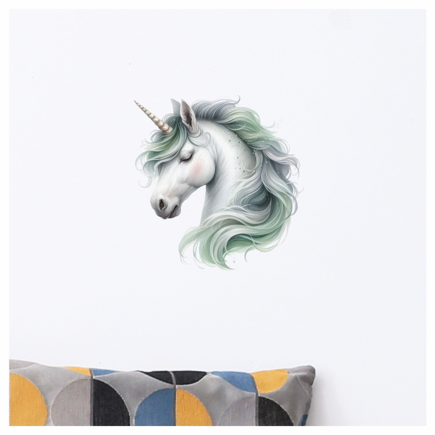 Unicorn Horse White Pastel Mane Vinyl Decal Sticker