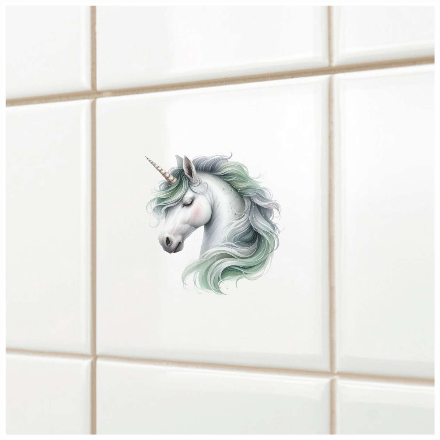 Unicorn Horse White Pastel Mane Vinyl Decal Sticker