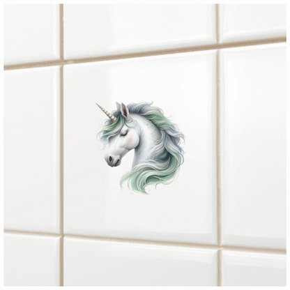 Unicorn Horse White Pastel Mane Vinyl Decal Sticker
