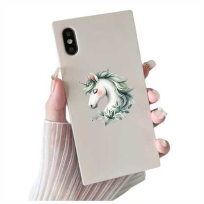 Unicorn Horse With Grey Mane Vinyl Decal Sticker