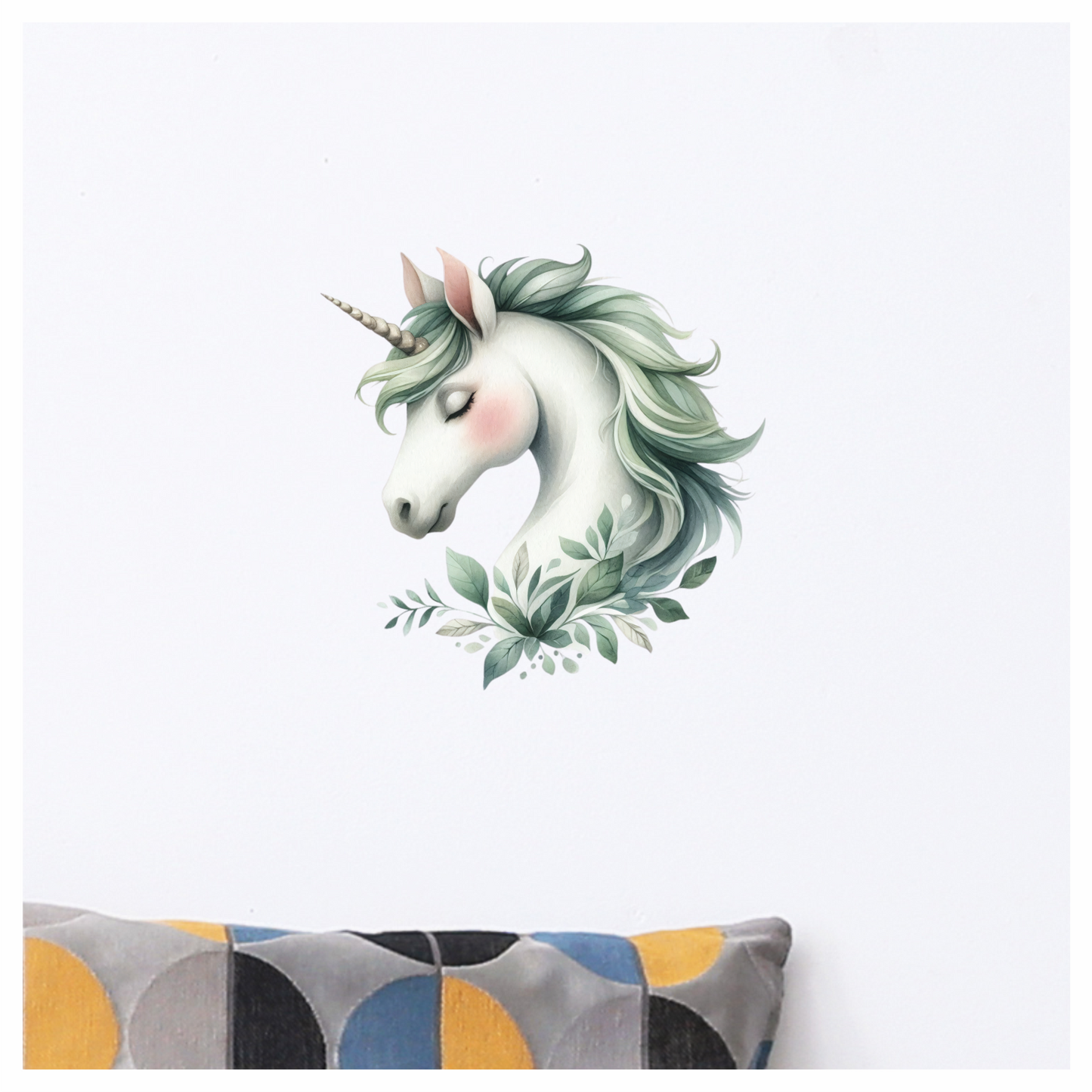 Unicorn Horse With Grey Mane Vinyl Decal Sticker