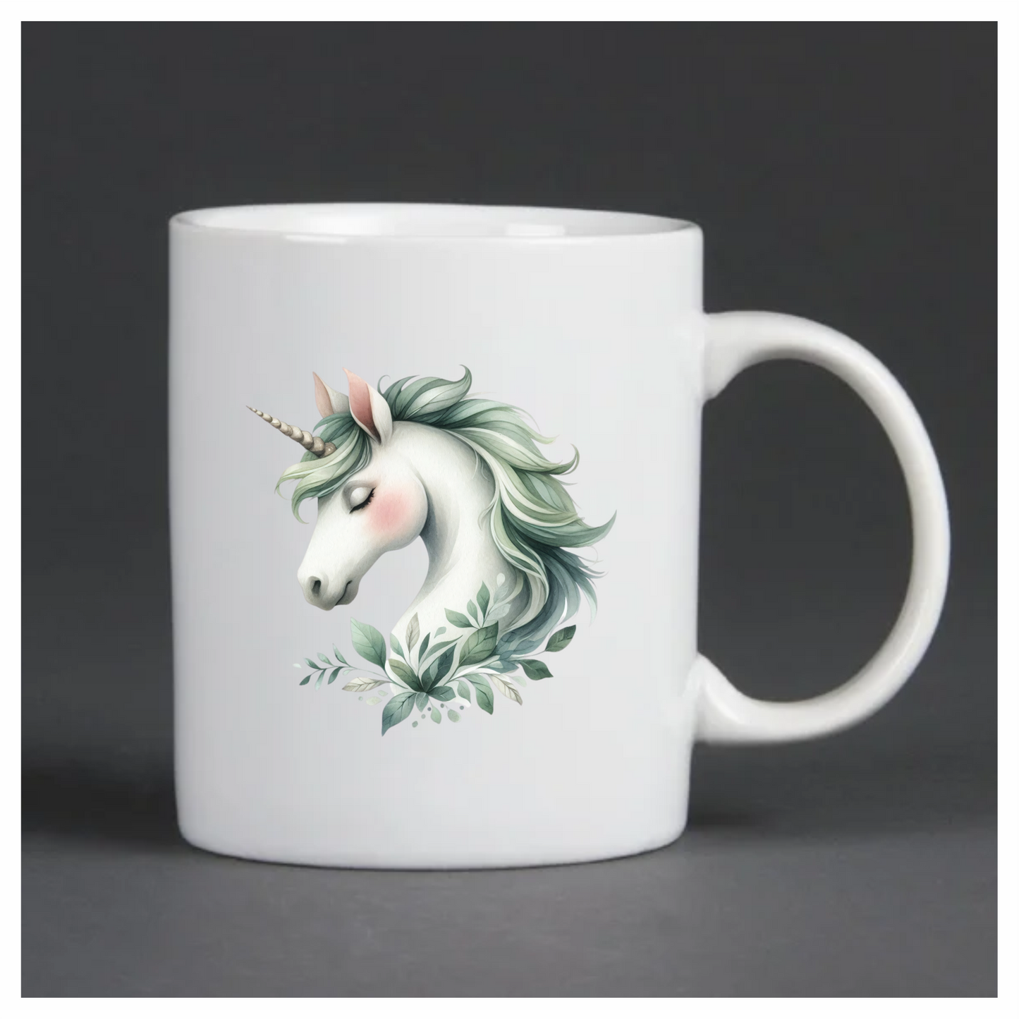 Unicorn Horse With Grey Mane Vinyl Decal Sticker