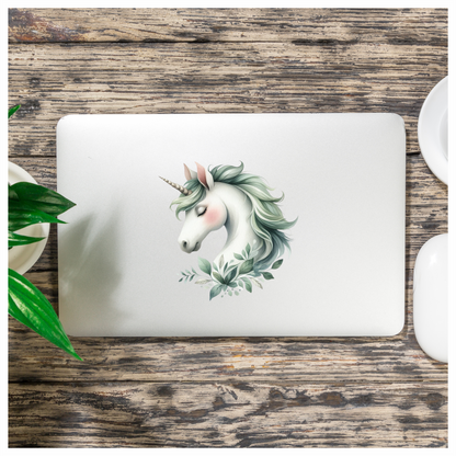 Unicorn Horse With Grey Mane Vinyl Decal Sticker