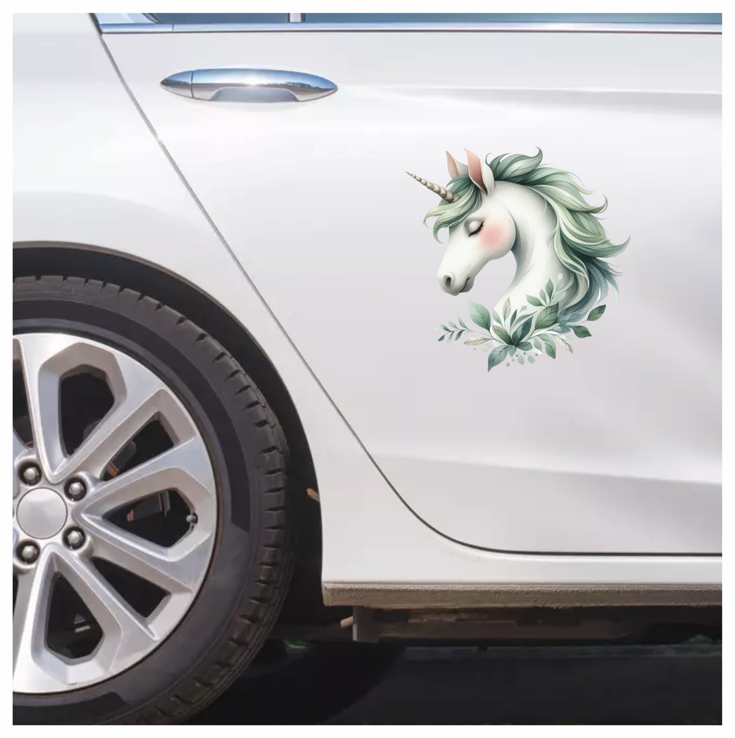 Unicorn Horse With Grey Mane Vinyl Decal Sticker