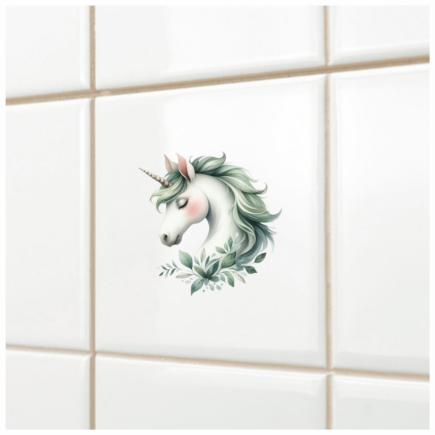 Unicorn Horse With Grey Mane Vinyl Decal Sticker