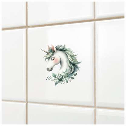 Unicorn Horse With Grey Mane Vinyl Decal Sticker