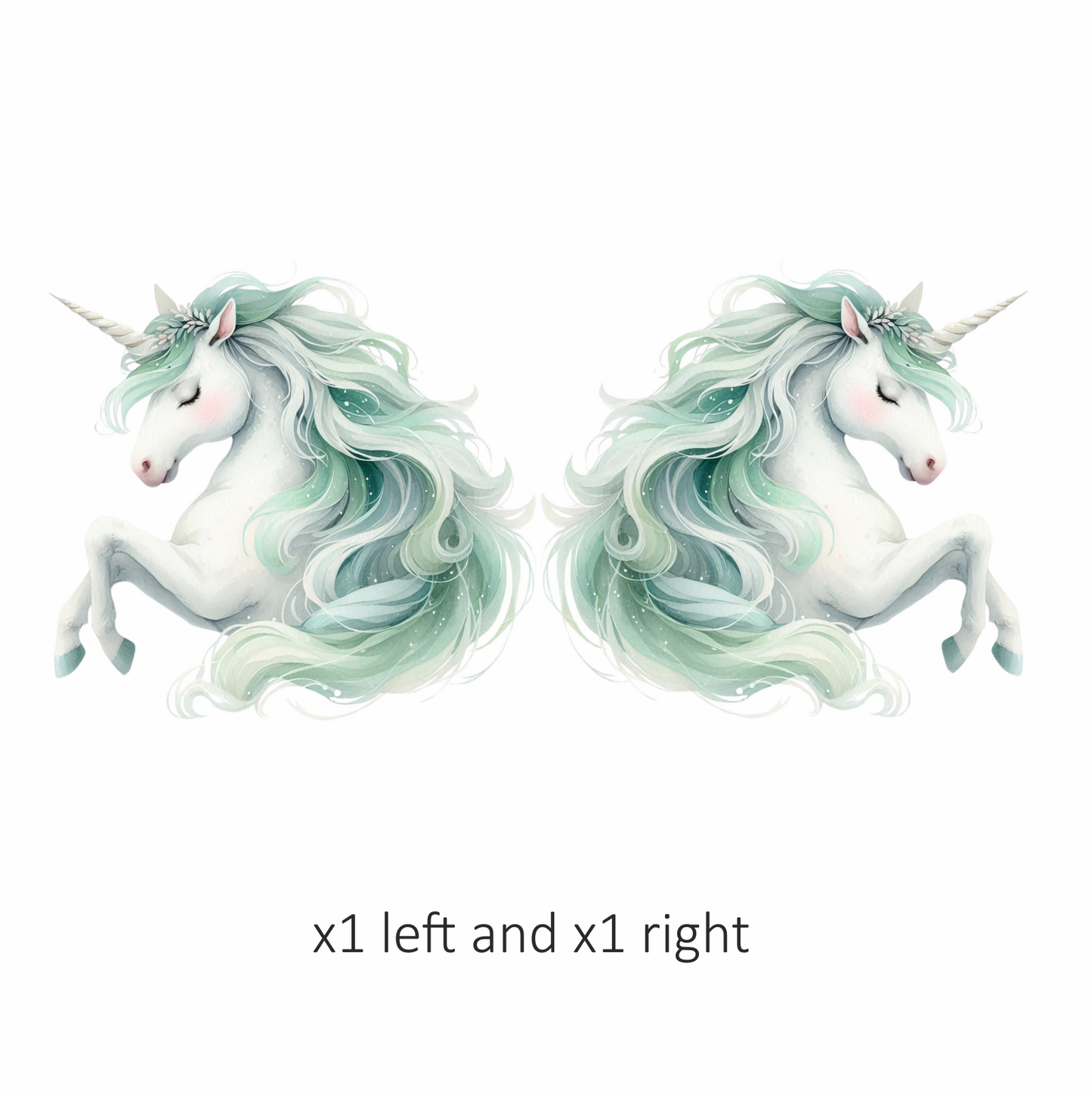Unicorn Horse With Teal Mane Vinyl Decal Sticker