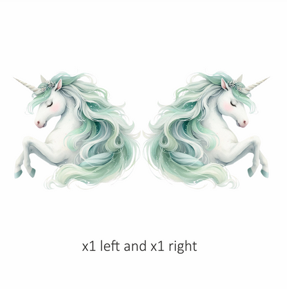 Unicorn Horse With Teal Mane Vinyl Decal Sticker