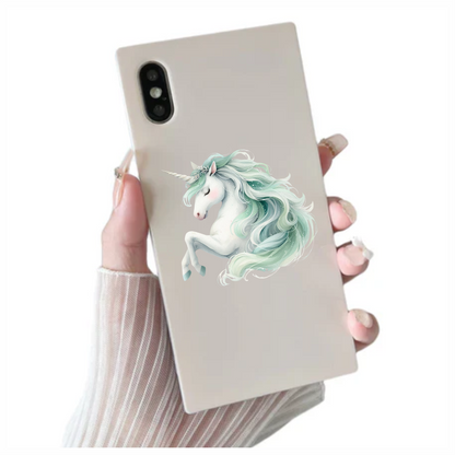 Unicorn Horse With Teal Mane Vinyl Decal Sticker