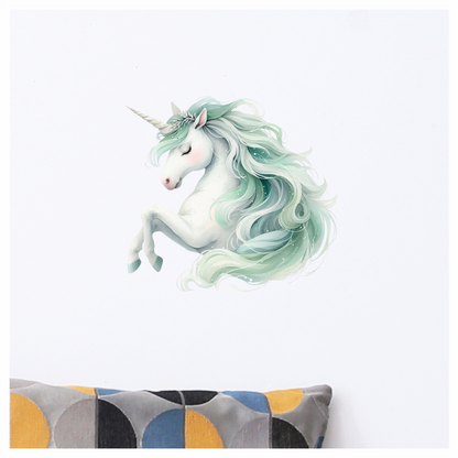 Unicorn Horse With Teal Mane Vinyl Decal Sticker