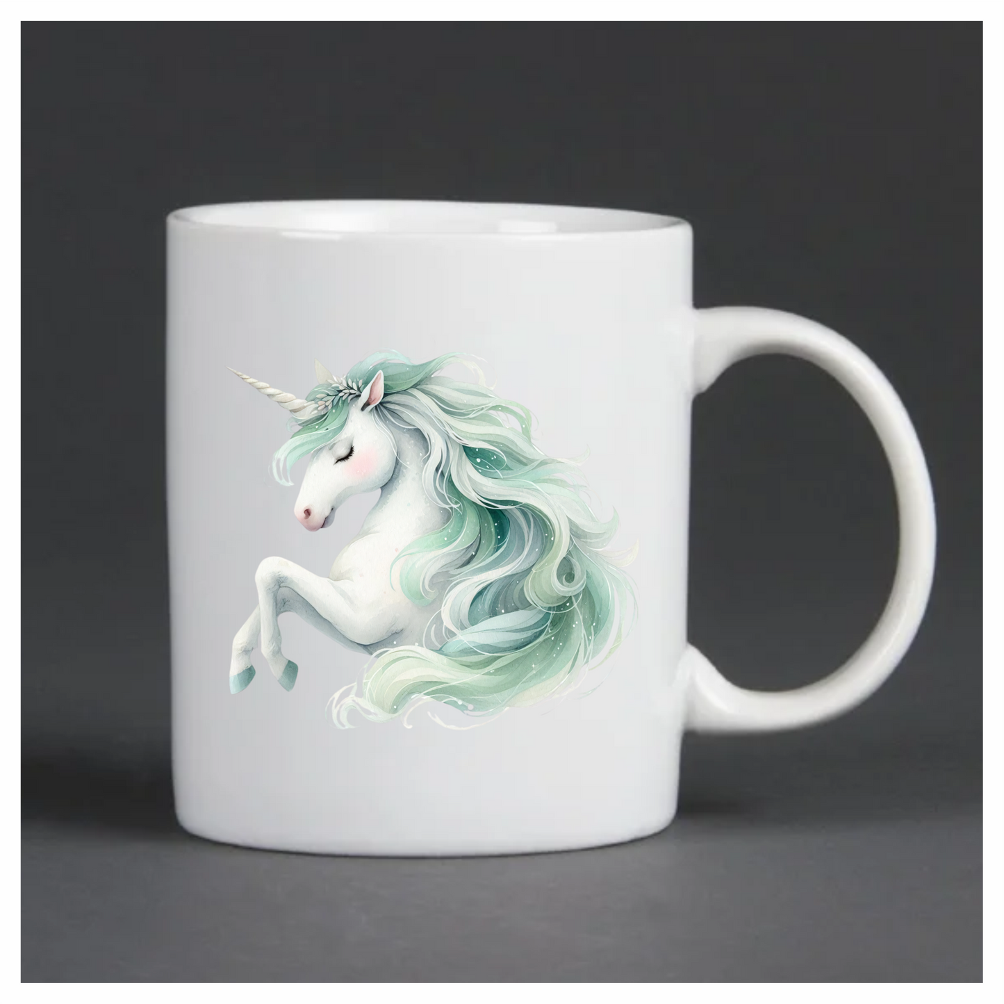 Unicorn Horse With Teal Mane Vinyl Decal Sticker