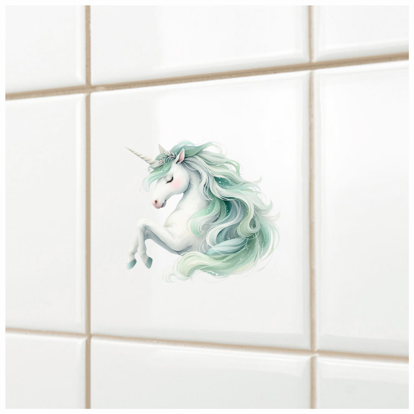 Unicorn Horse With Teal Mane Vinyl Decal Sticker