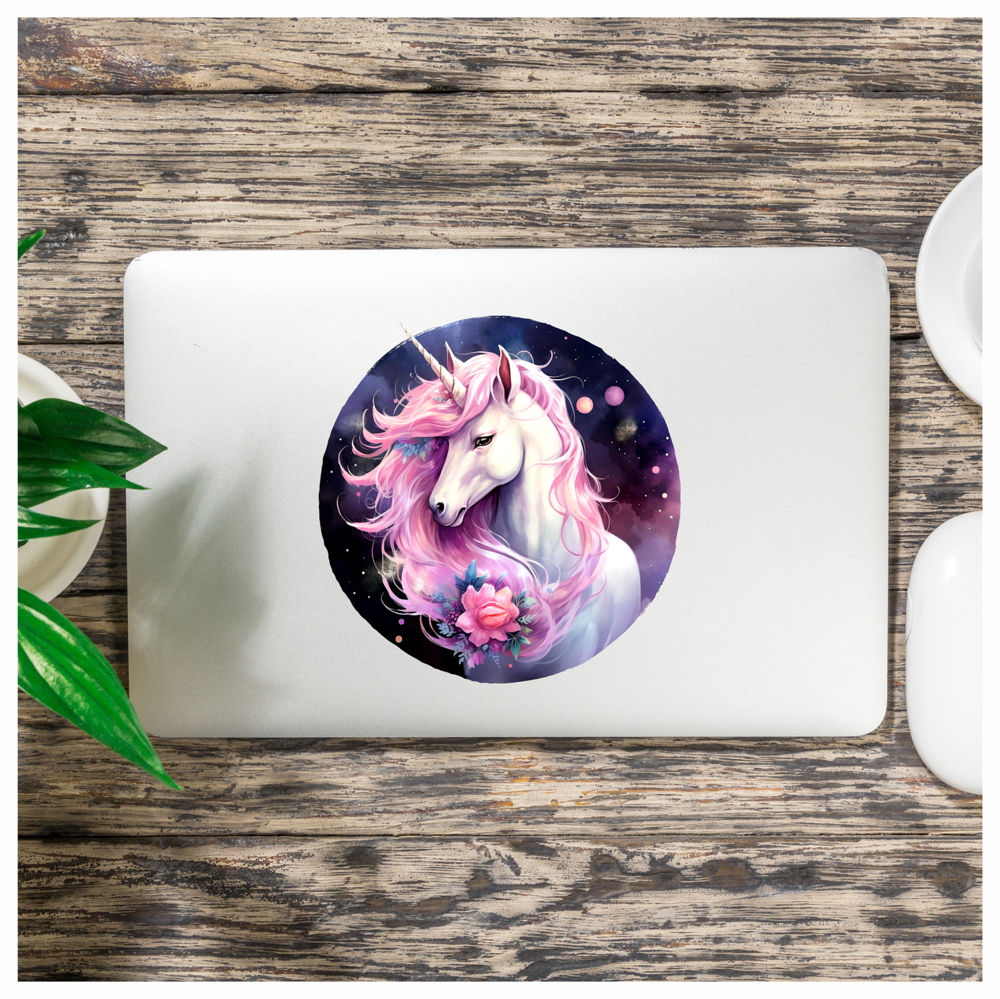 Unicorn Horse With Pink Mane Vinyl Decal Sticker
